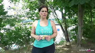 GERMAN SCOUT - BIG ASS BBW Matured TALK TO FUCK AT STREET CASTING